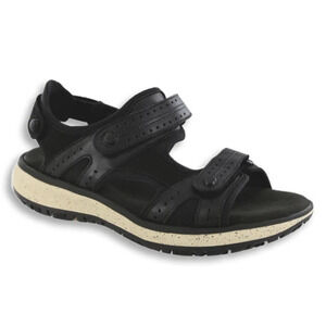 SAS Embark Adjustable Comfort Sport Sandal Black Size 8 Wide